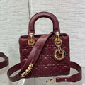 Dior M0538 Small Lady My ABCDior Bag Wine Red Cannage Lambskin - Default Title - View 1