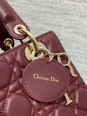 Dior M0538 Small Lady My ABCDior Bag Wine Red Cannage Lambskin - Default Title - View 2