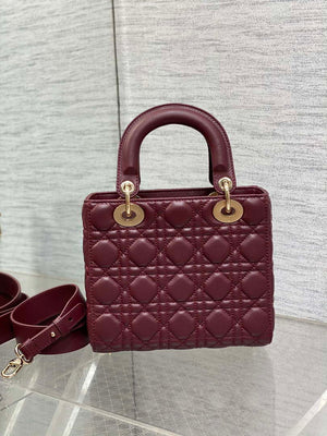 Dior M0538 Small Lady My ABCDior Bag Wine Red Cannage Lambskin - Default Title - View 5