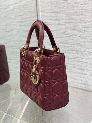 Dior M0538 Small Lady My ABCDior Bag Wine Red Cannage Lambskin - Default Title - View 6