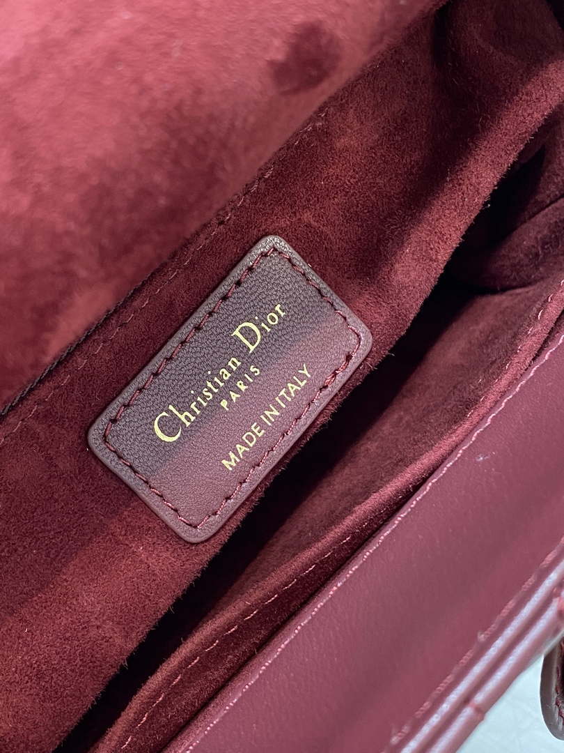 Dior M0538 Small Lady My ABCDior Bag Wine Red Cannage Lambskin - Default Title - View 9