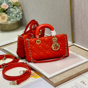 Dior M0540 Lady D-joy Bag Red Cannage Calfskin - Default Title - View 2