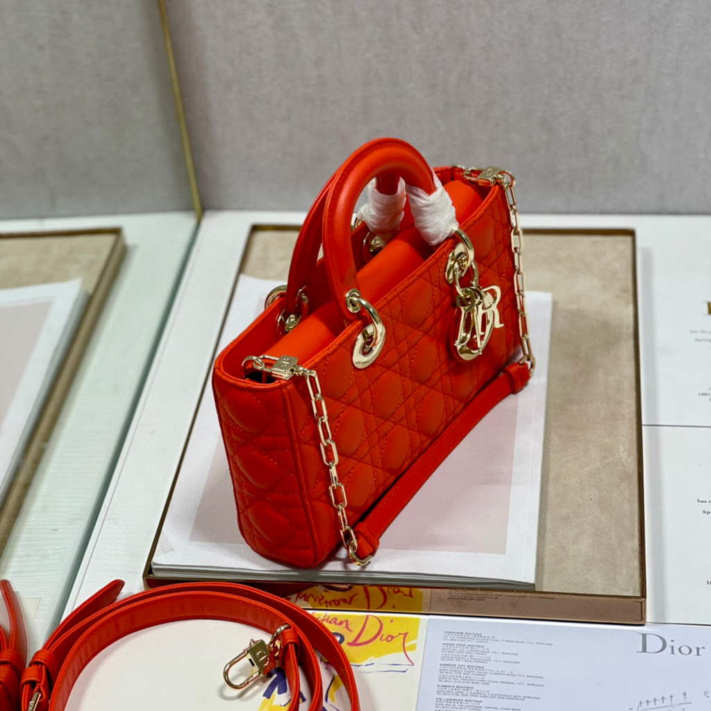 Dior M0540 Lady D-joy Bag Red Cannage Calfskin