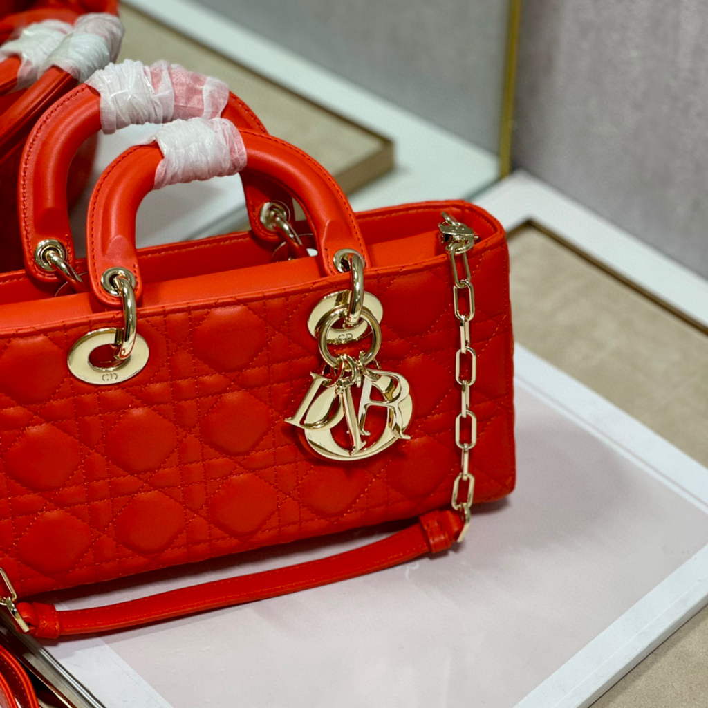 Dior M0540 Lady D-joy Bag Red Cannage Calfskin