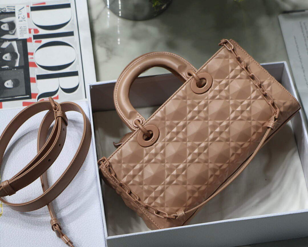 Dior M0540 Lady D-joy Calfskin Bag Pink