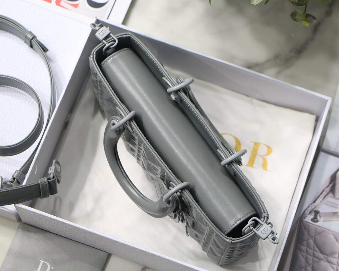 Dior M0540 Lady D-joy Calfskin Bag Gray - Default Title - View 8
