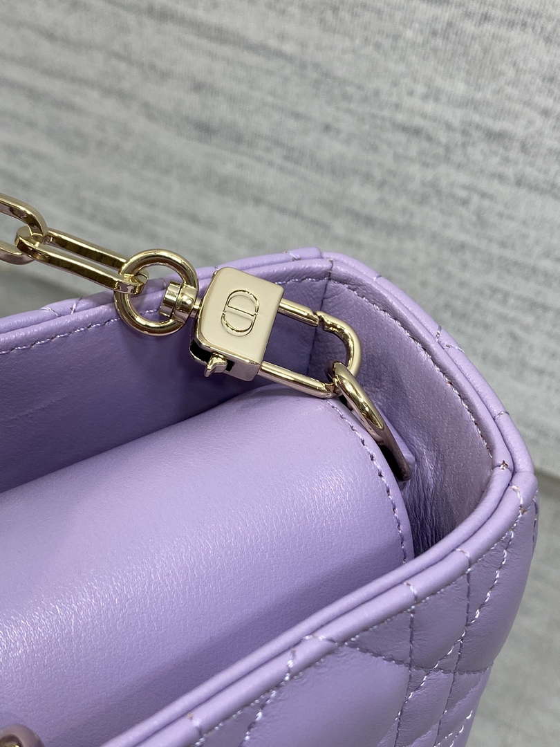 Dior M0540 Medium Lady D-Joy Bag Purple Cannage Lambskin