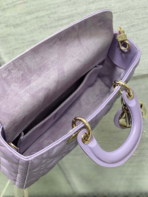 Dior M0540 Medium Lady D-Joy Bag Purple Cannage Lambskin - Default Title - View 8