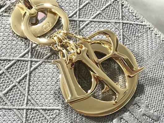 Dior M0565 Lady Dior Medium Tote Bag M950 Gray - Voguebags
