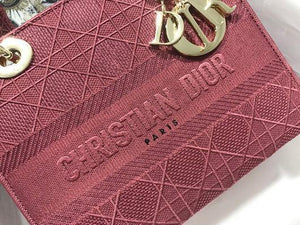 Dior M0565 Lady Dior Medium Tote Bag M950 Red - Voguebags