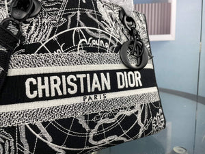 Dior M0565 Medium Lady D-Life Bag Black Cupidon Embroidery - Default Title - View 5