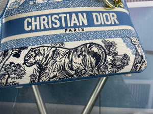 Dior M0565 Medium Lady D-Life Bag Blue Toile de Jouy Embroidery - Default Title - View 5