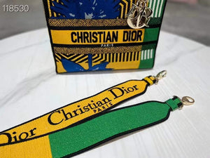 Dior M0565 Medium Lady D-Life Bag Brigh Yellow and Green D-flower Pop Embroidery - Default Title - View 3