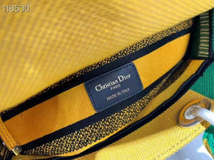 Dior M0565 Medium Lady D-Life Bag Brigh Yellow and Green D-flower Pop Embroidery - Default Title - View 5