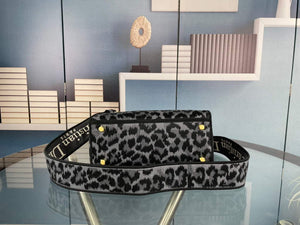 Dior M0565 Medium Lady D-Life Bag Mizza Embroidery Blue and Black - Default Title - View 6
