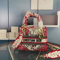 Dior M0565 Medium Lady D-Life Bag Multicolor Butterfly Embroidery - Default Title - View 1