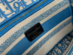 Dior M0565 Medium Lady D-Life Bag Oblique Jacquard Blue - Default Title - View 9