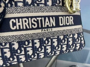 Dior M0565 Medium Lady D-Life Bag Oblique Jacquard Navy Blue - Default Title - View 6