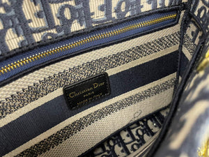 Dior M0565 Medium Lady D-Life Bag Oblique Jacquard Navy Blue - Default Title - View 8