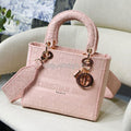Dior M0565 Medium Lady D-Lite Bag Pink - Voguebags