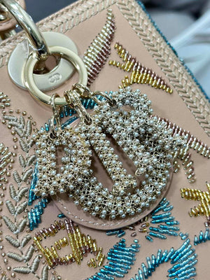 Dior M0565 Medium Lady D-Lite Bag Embroidery floral beads M1062 - Default Title - View 6