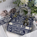 Dior M0565 Medium Lady D-Lite Blue Toile de Jouy Embroidery M1022 - Default Title - View 1