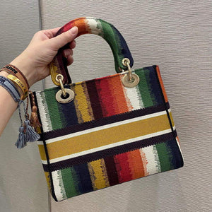 Dior M0565 Medium Lady D-lite Embroidery Bag colourful - Default Title - View 4