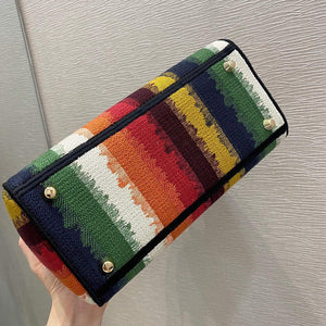 Dior M0565 Medium Lady D-lite Embroidery Bag colourful - Default Title - View 6