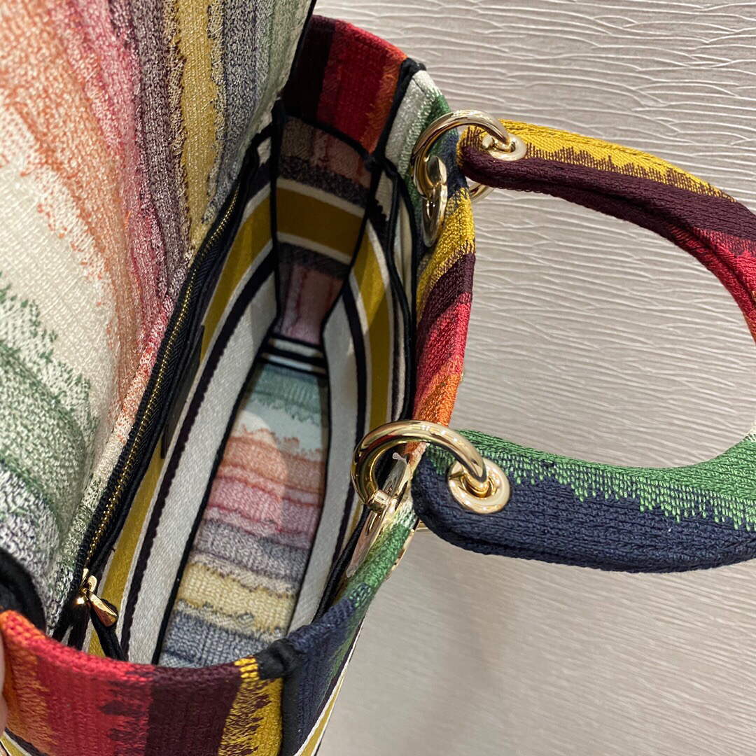 Dior M0565 Medium Lady D-lite Embroidery Bag colourful - Default Title - View 8