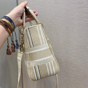 Dior M0565 Medium Lady D-lite Embroidery Bag - Default Title - View 2