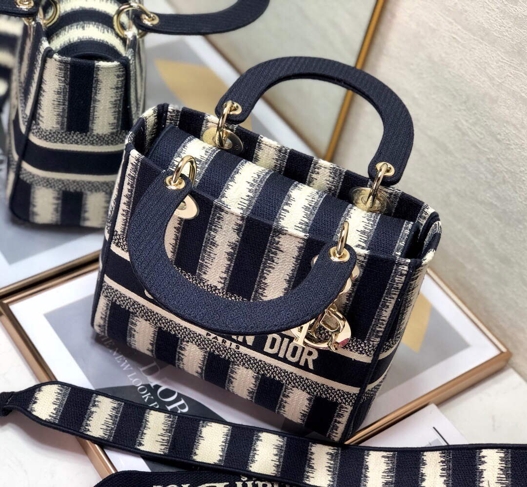 Dior M0565 Medium Lady D-lite Embroidery Bag - Default Title - View 8