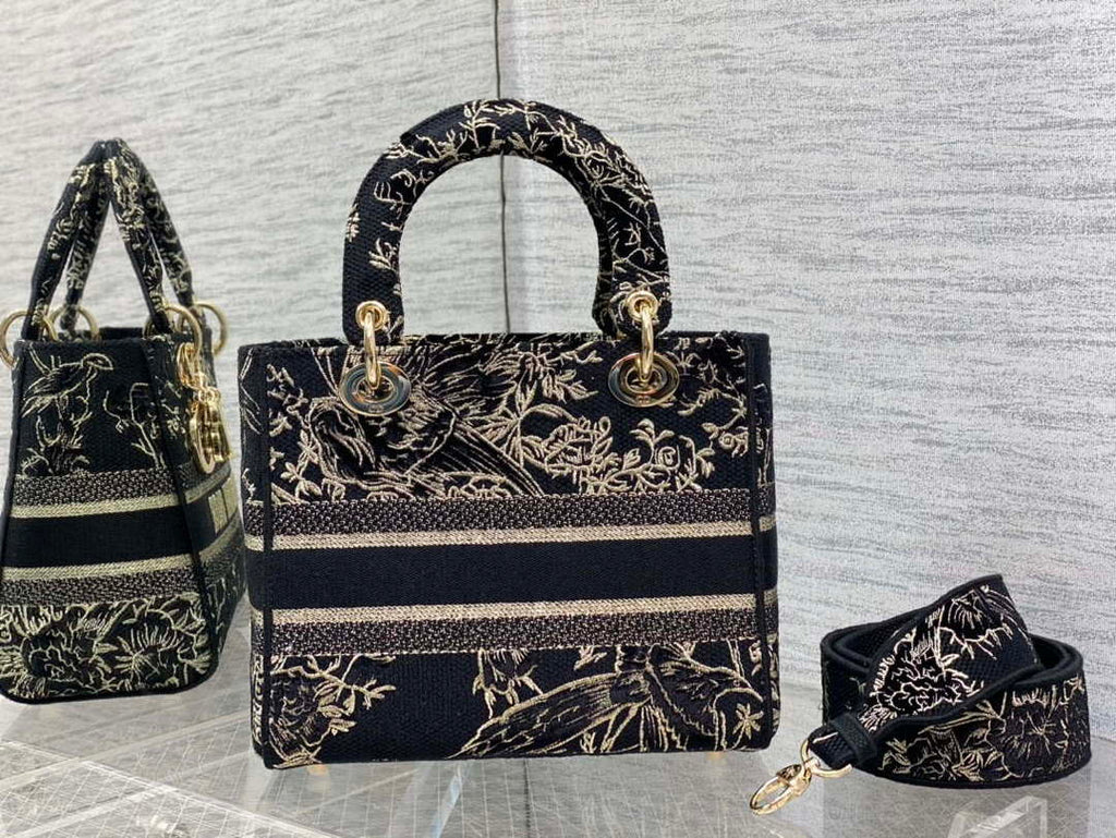 Dior M0565 Medium Lady D-Lite Multicolor Florilegio Embroidery M1025