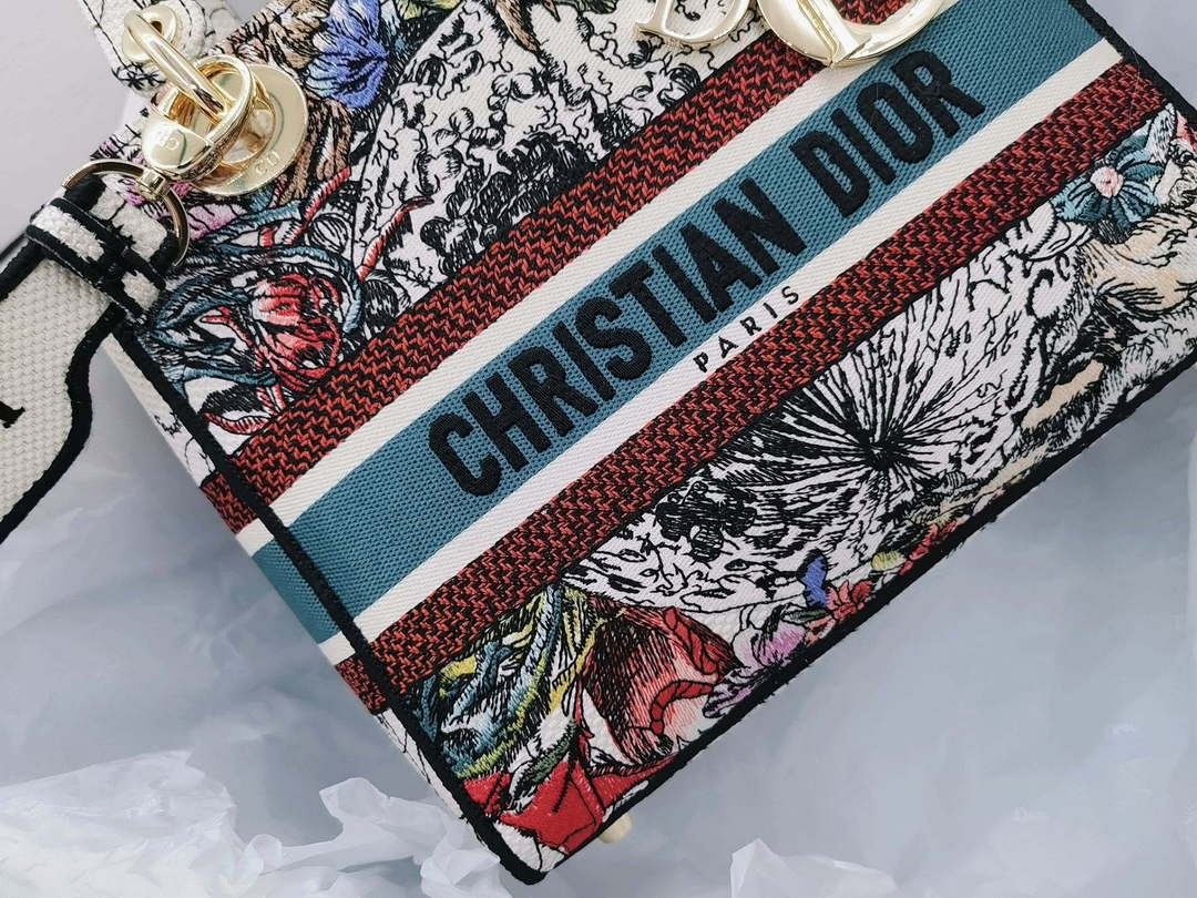 Dior M0565 Medium Lady D-Lite Multicolor Florilegio Embroidery M1029