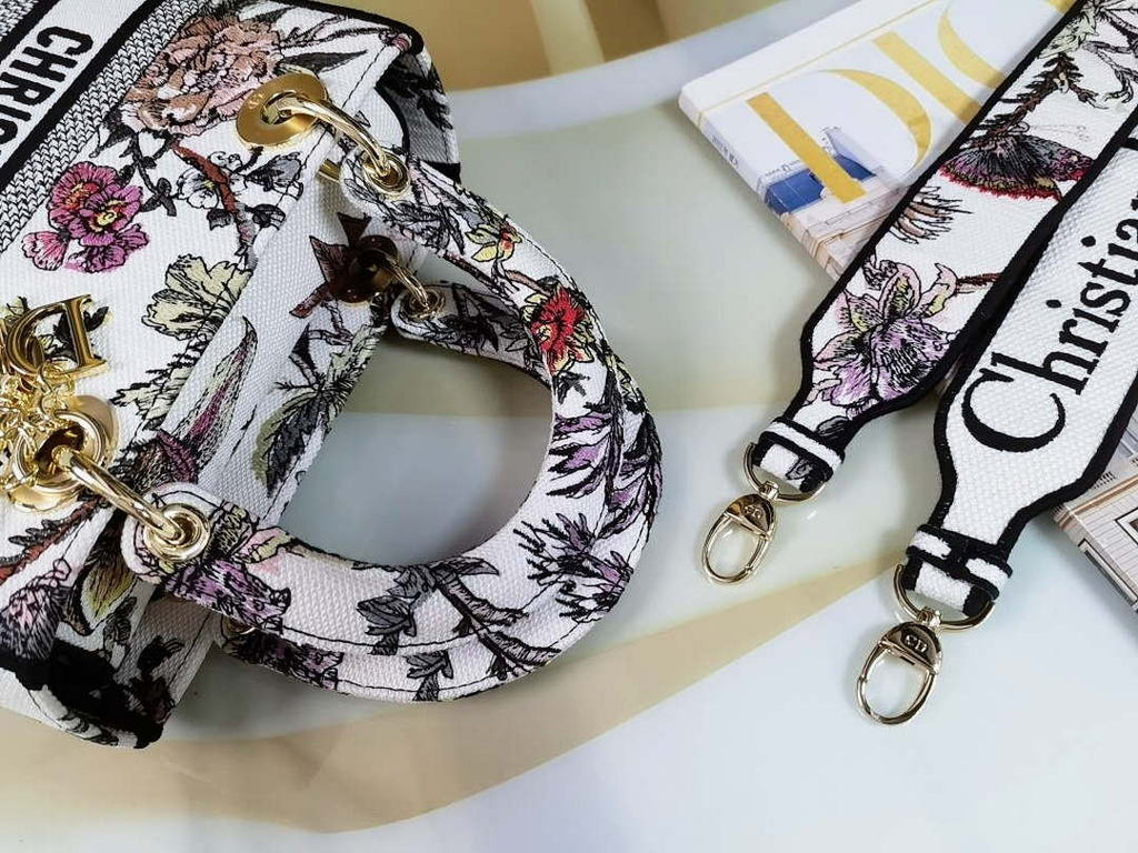 Dior M0565 Medium Lady D-Lite Multicolor Florilegio Embroidery M1030