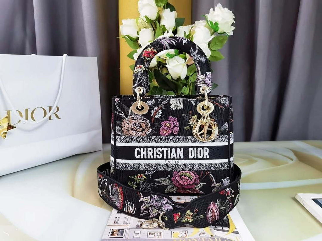 Dior M0565 Medium Lady D-Lite Multicolor Florilegio Embroidery M1031