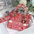 Dior M0565 Medium Lady D-Lite Blue Toile de Jouy Embroidery M1024 - Default Title - View 1