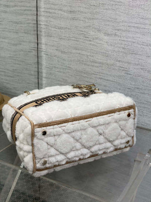 Dior M0565 Medium Lady D-Lite Wool Beige with Brown M1036 - Default Title - View 7