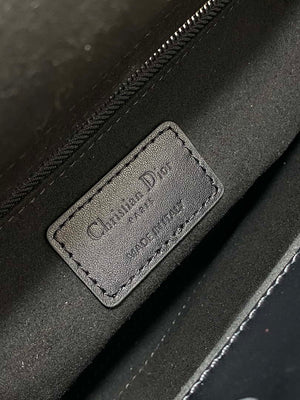 Dior M0565 Medium Lady Dior Bag  Black Cannage Calfskin with Diamond Motif - Medium 24cm - View 19