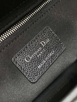 Dior M0565 Medium Lady Dior Bag Black Grained Cannage Calfskin Silver - Default Title - View 9