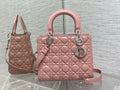 Dior M0565 Medium Lady Dior Bag  Blush Cannage Lambskin Silver