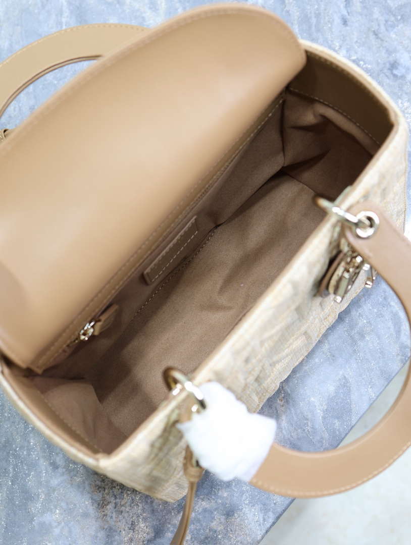 Dior M0565 Medium Lady Dior Bag Brown Graphic canvas - Default Title - View 8