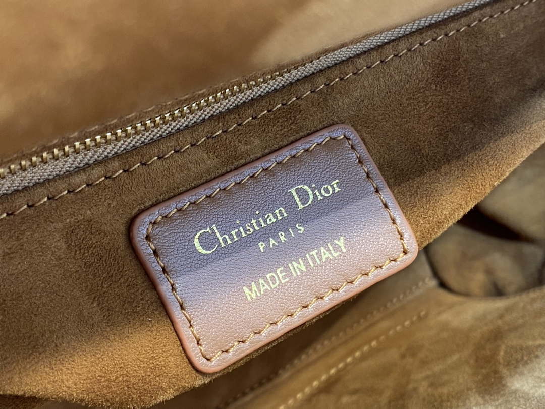Dior M0565 Medium Lady Dior Bag Caramel Cannage Lambskin Enamel Hardware - Default Title - View 9