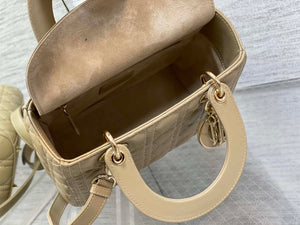 Dior M0565 Medium Lady Dior Bag Mike Tea Cannage Lambskin Enamel Hardware - Default Title - View 8