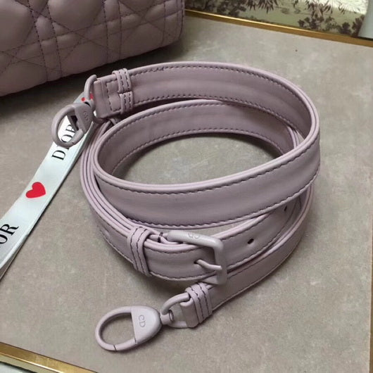 Dior M0565 Medium Lady Dior Cannage Calfskin Bag Pink - Default Title - View 9