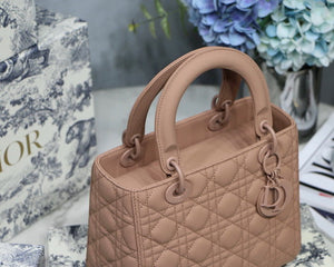 Dior M0565 Medium Lady Dior Cannage Calfskin Bag Tan - Default Title - View 2