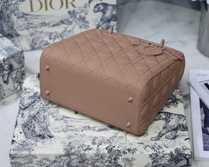 Dior M0565 Medium Lady Dior Cannage Calfskin Bag Tan - Default Title - View 6