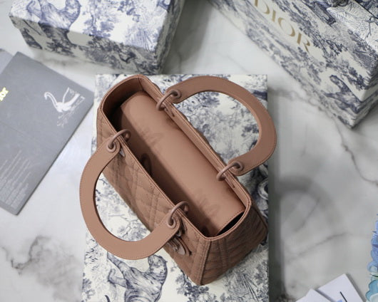 Dior M0565 Medium Lady Dior Cannage Calfskin Bag Tan - Default Title - View 7