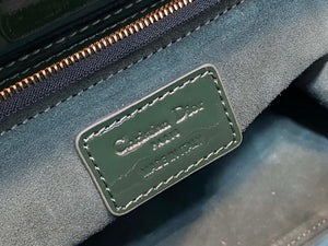 Dior M0565 Medium Lady Dior Patent Cannage Calfskin Bag Dark Green - Default Title - View 9