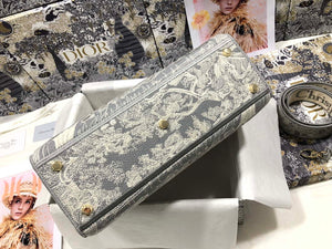 Dior M0566 Large Lady D-Lite Gray de Jouy Embroidery M1055 - Default Title - View 4