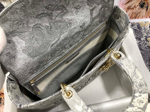 Dior M0566 Large Lady D-Lite Gray de Jouy Embroidery M1055 - Default Title - View 8